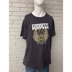 Obsessed Boutique Men Black Short Sleeve Graphic Goddess T-Shirt Size L